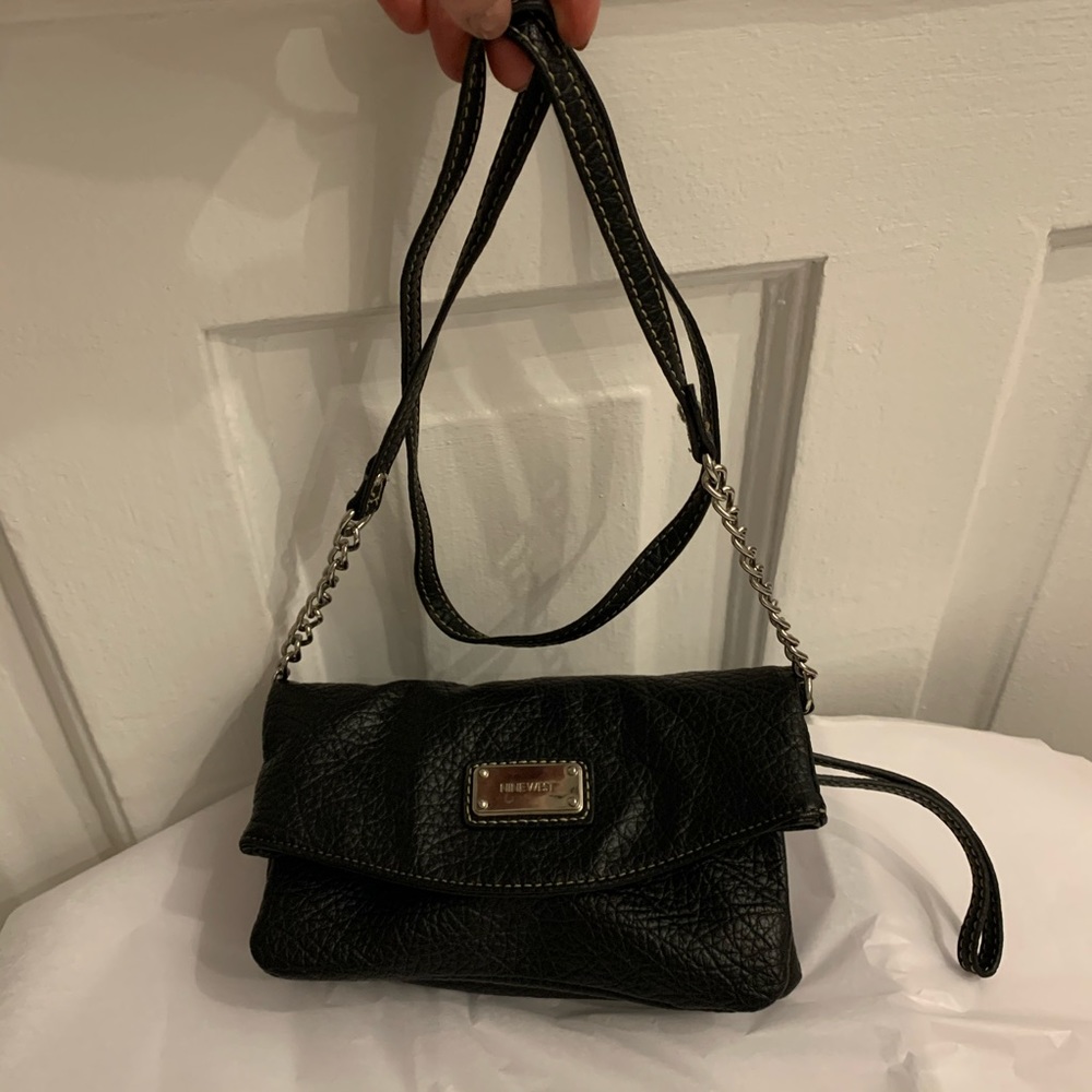 Nine West Black Mini crossbody shoulder clutch bag